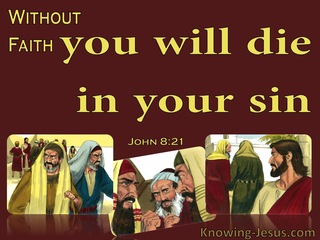 John 8:21 You Will Die In Your Sin (red)